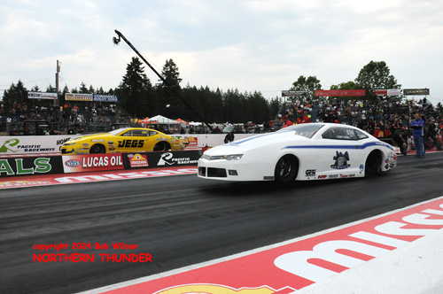 Cory Reed (near lane) vs Troy Coughlin Jr. (far lane)